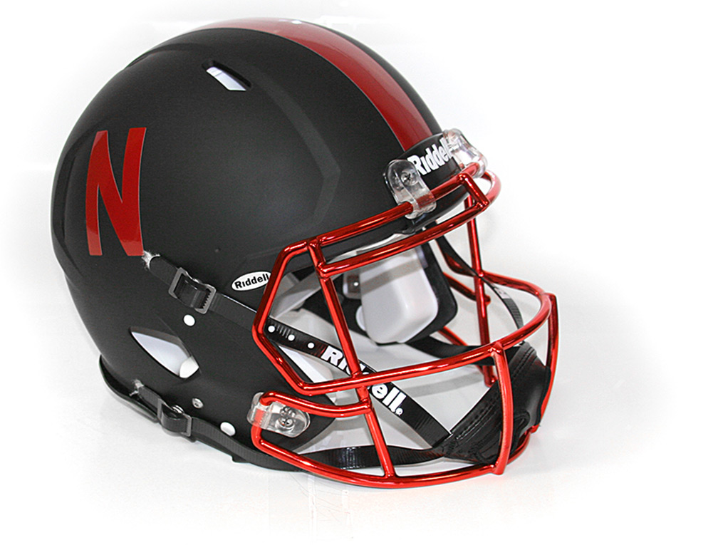 Nebraska Cornhuskers Alternate order Matte Scarlet Black Mini Speed Football Helmet