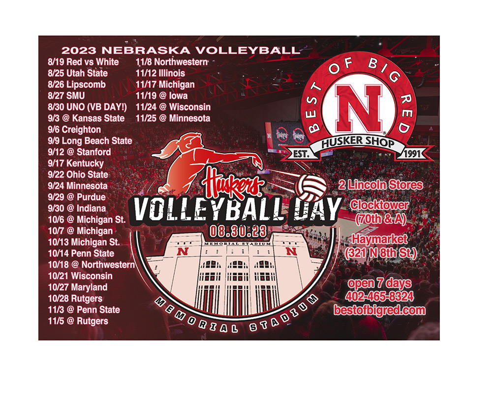 2023 Nebraska Volleyball Schedule