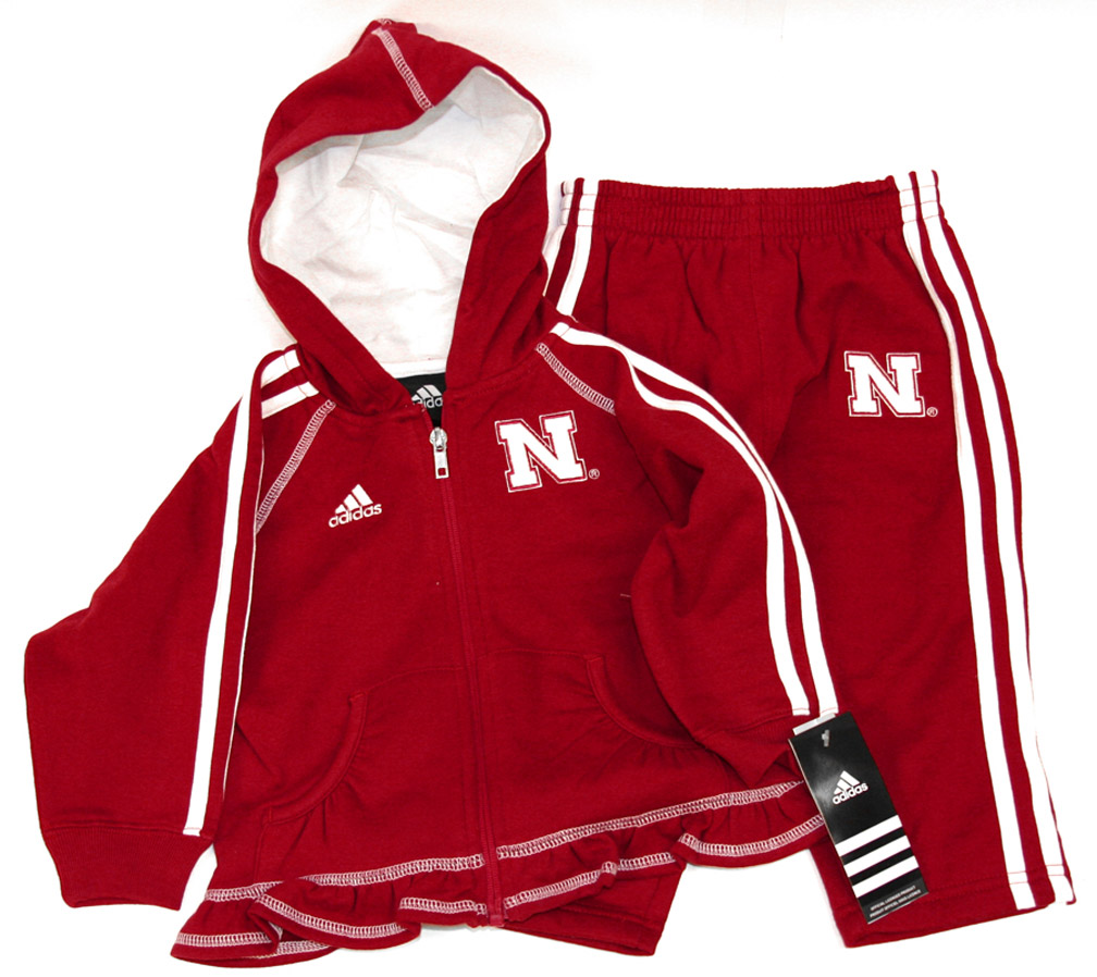 girls red adidas hoodie