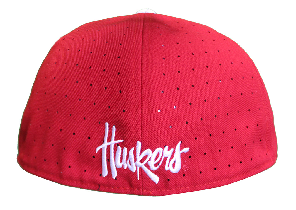 Adidas Red Nebraska Baseball Performance Fitted Hat