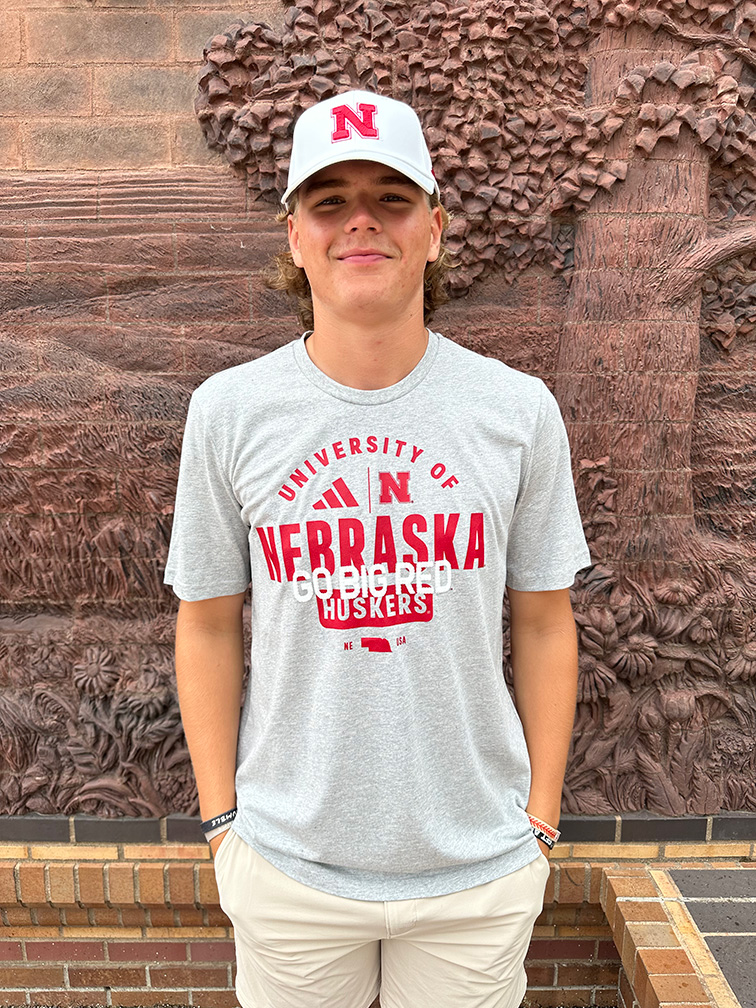 Adidas Grey Nebraska Go Big Red SS Tee