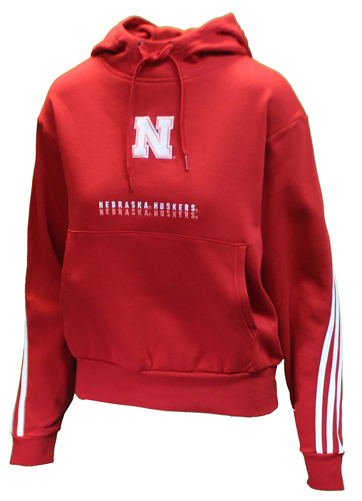 Adidas Womens Red Lifestyle NE Huskers Hoodie