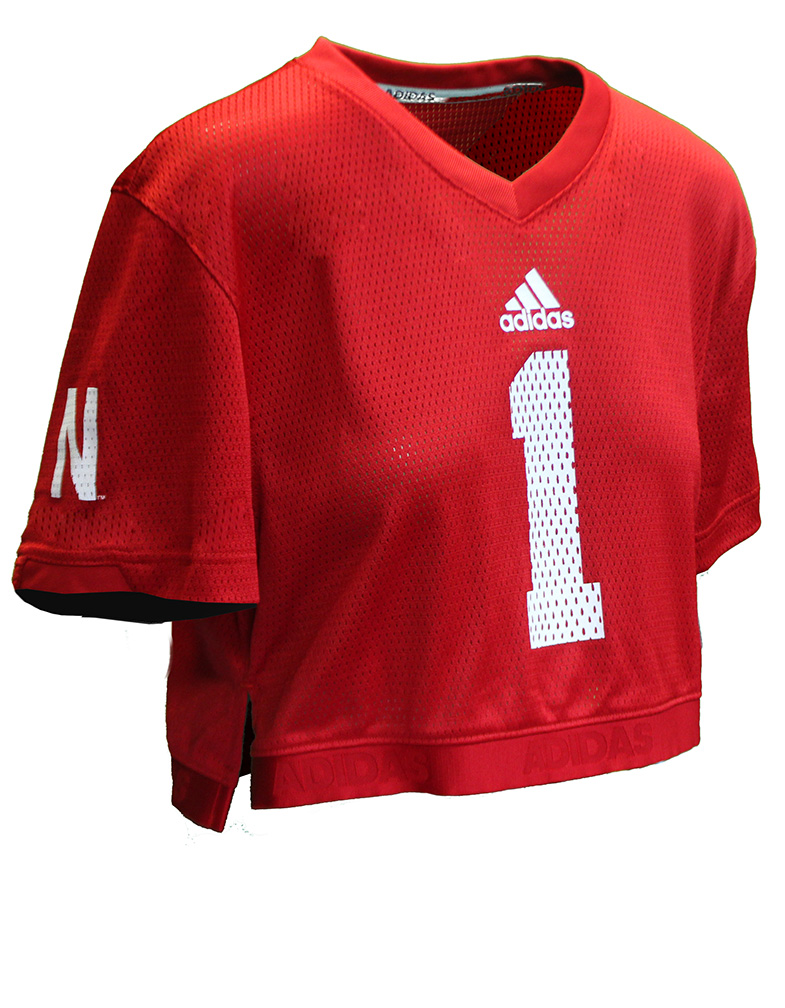 Adidas Womens Red Strategy 1983 Huskers Crop Jersey