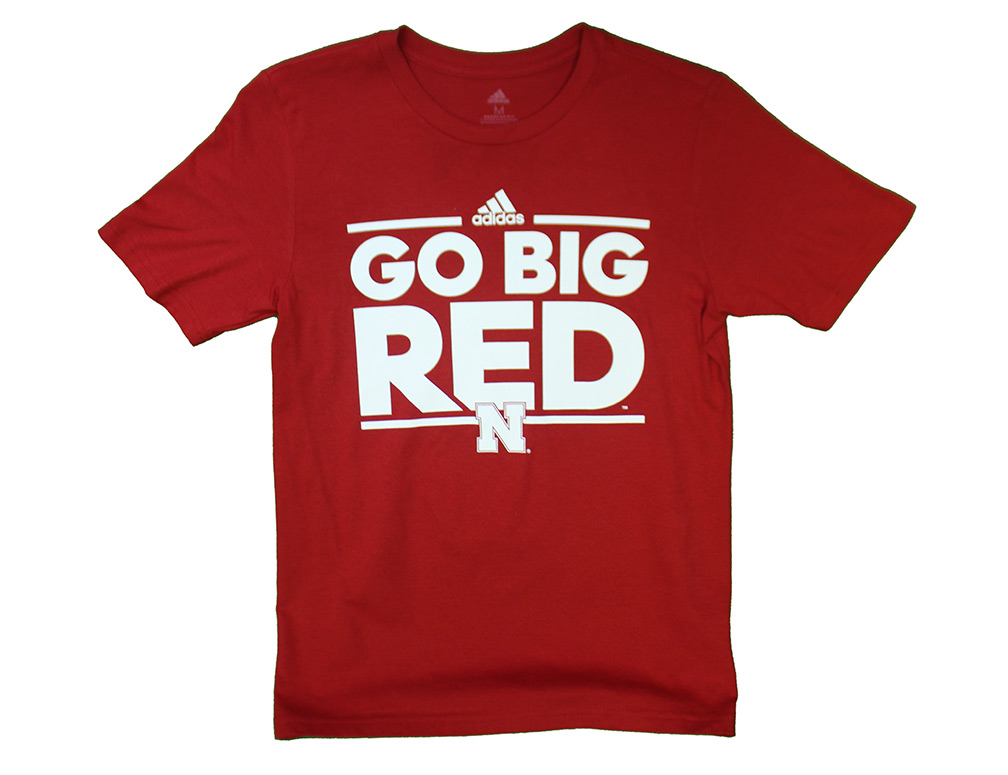 Boys red adidas store shirt