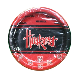 9 Inch University Of Nebraska Paper Plates Westrick Paper