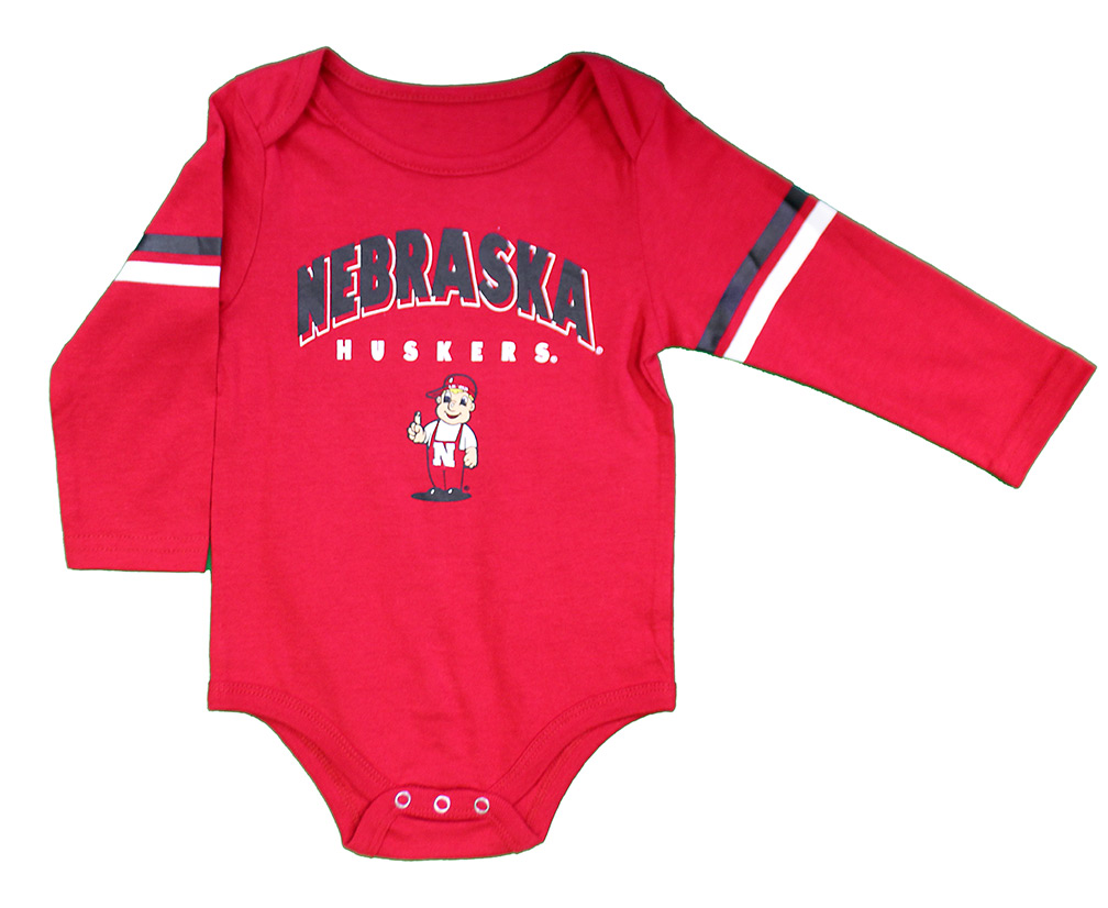 Infant Boys Nebraska Red And Black Advertisement 2 Pack LS Onesie Colosseum