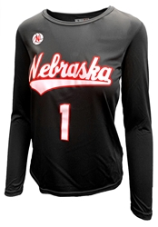 Ladies Nebraska Volleyball Big Game Jersey Top Nebraska Cornhuskers, Nebraska Volleyball, Huskers Volleyball, Nebraska  Ladies Jerseys, Huskers  Ladies Jerseys, Nebraska  Womens Jerseys, Huskers  Womens Jerseys, Nebraska Black Out!, Huskers Black Out!, Nebraska Ladies Nebraska Volleyball Black Jersey Top, Huskers Ladies Nebraska Volleyball Black Jersey Top