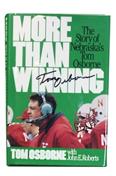 More Than Winning Book signed by T.O. Nebraska Cornhuskers, Beyond The Final Score Book