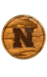 Nebraska Cherrywood Coaster  Nebraska Cornhuskers, Nebraska  Kitchen & Glassware, Huskers  Kitchen & Glassware, Nebraska Wooden Iron N Cherry Coaster LazerEdge, Huskers Wooden Iron N Cherry Coaster LazerEdge