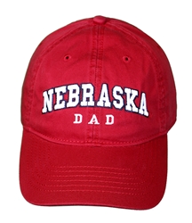 Alumni Hall Huskers  Nebraska Legacy Logo Over Dad Adjustable Hat