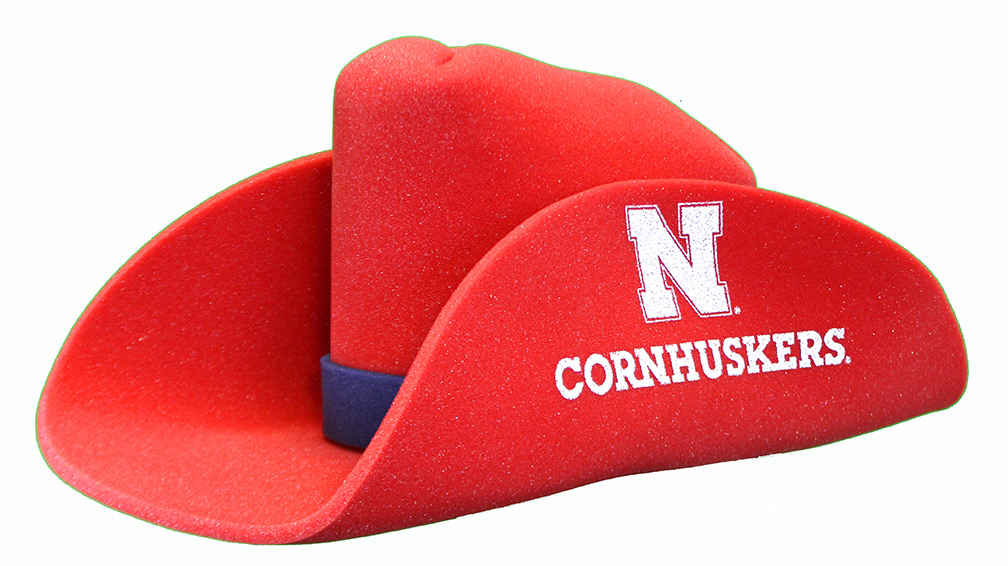 red nebraska hat