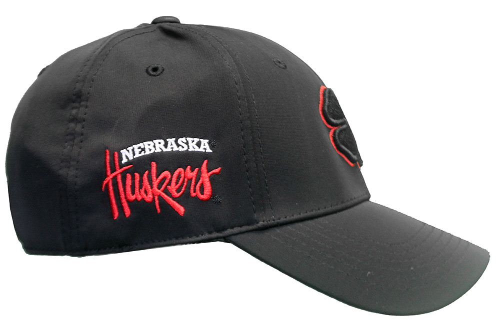 Black Nebraska Huskers Luck Fitted Hat Black Clover