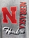 Nebraska Huskers N Feather Heather LS Tee - AT-H4734