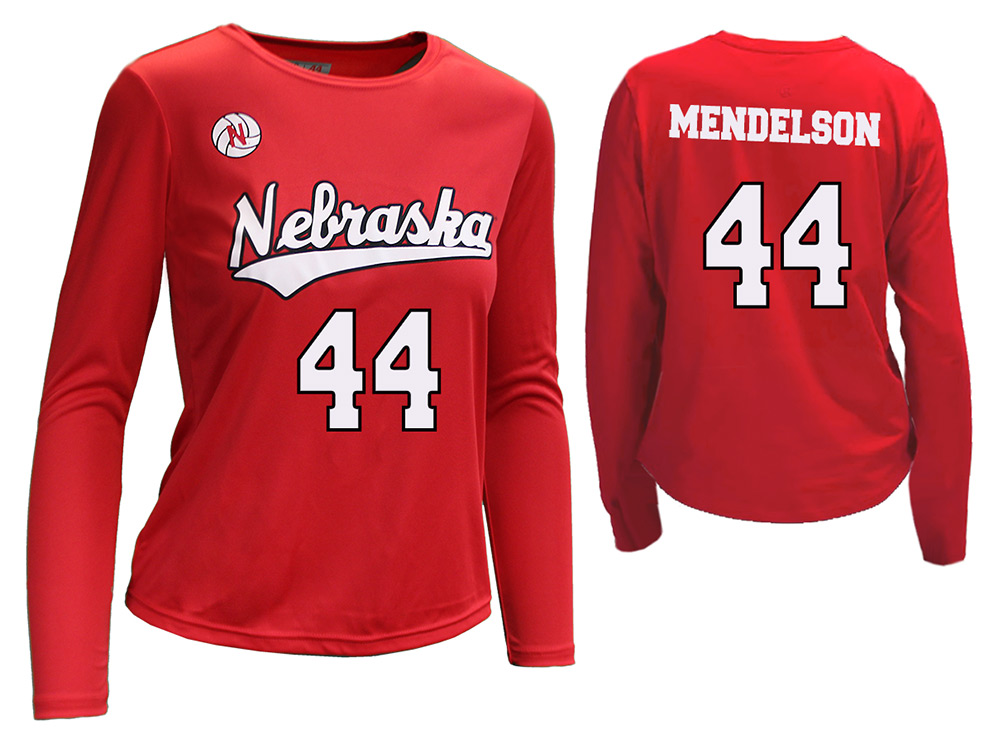 Western Associates Nebraska Volleyball Mendelson Number 44 Jersey - Medium