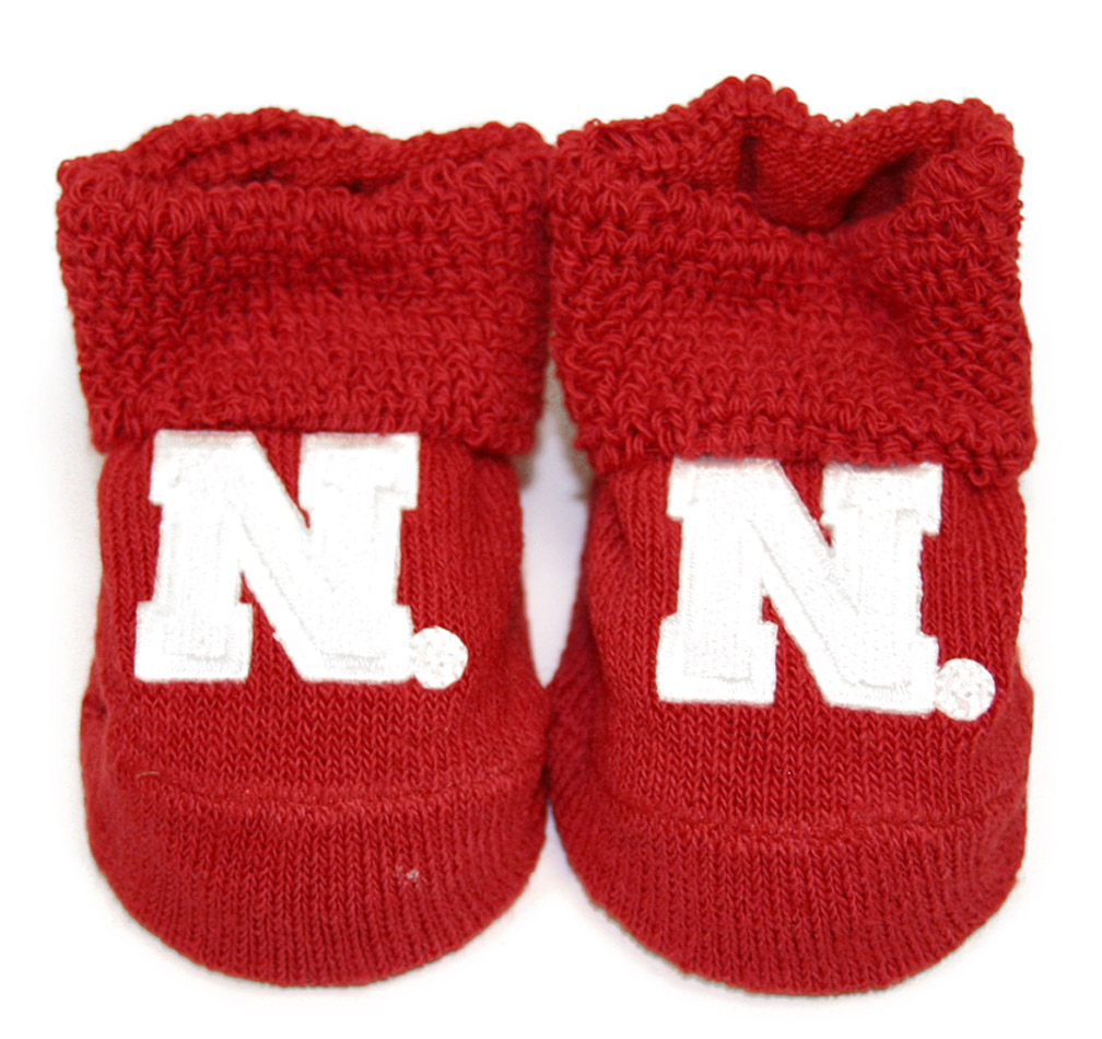 red baby booties