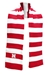 Red And White Nebraska Rugby Stripe Scarf LogoFit - DU-G0275