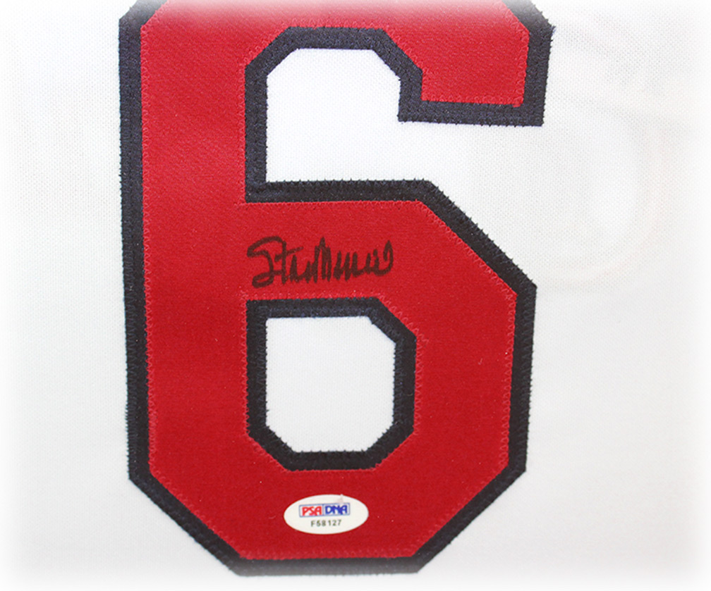 Stan Musial MVP 43, 46, 48 Signed St. Louis Cardinals Majestic