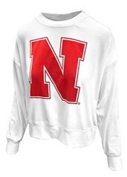 Womens Nebraska Huskers Walk Off Sweater Nebraska Cornhuskers, Nebraska  Crew, Huskers  Crew, Nebraska  Ladies, Huskers  Ladies, Nebraska  Ladies Sweatshirts, Huskers  Ladies Sweatshirts, Nebraska Womens White Nebraska Huskers Walk Off Ribbed LS Sweater Colosseum, Huskers Womens White Nebraska Huskers Walk Off Ribbed LS Sweater Colosseum