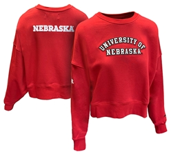 Womens University Of Nebraska Crop Fleece Crew Nebraska Cornhuskers, Nebraska  Ladies Sweatshirts, Huskers  Ladies Sweatshirts, Nebraska  Ladies, Huskers  Ladies, Nebraska  Crew, Huskers  Crew, Nebraska Womens Red University Of Nebraska Crop Fleece Crew Pro Standard, Huskers Womens Red University Of Nebraska Crop Fleece Crew Pro Standard