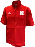 Adidas 2024 Nebraska Coaches Woven SS Quarter Zip - Red