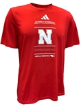 Adidas 2024 University Of Lincoln Nebraska Pregame Tee