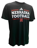 Official 2024 Team Adidas Nebraska Football Practice Tee