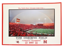 Rainbow Over Osborne Field Poster