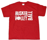 Red Youth Huskers Volleyball Tee